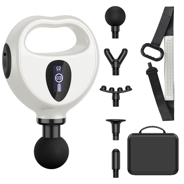 Legiral LEmini Massage Gun Deep Tissue Percussion Massager for Athletes with 5 Types of Massage Heads and 8 Speeds Adjustment Rechargeable for Pain Relief and Muscle Relaxation